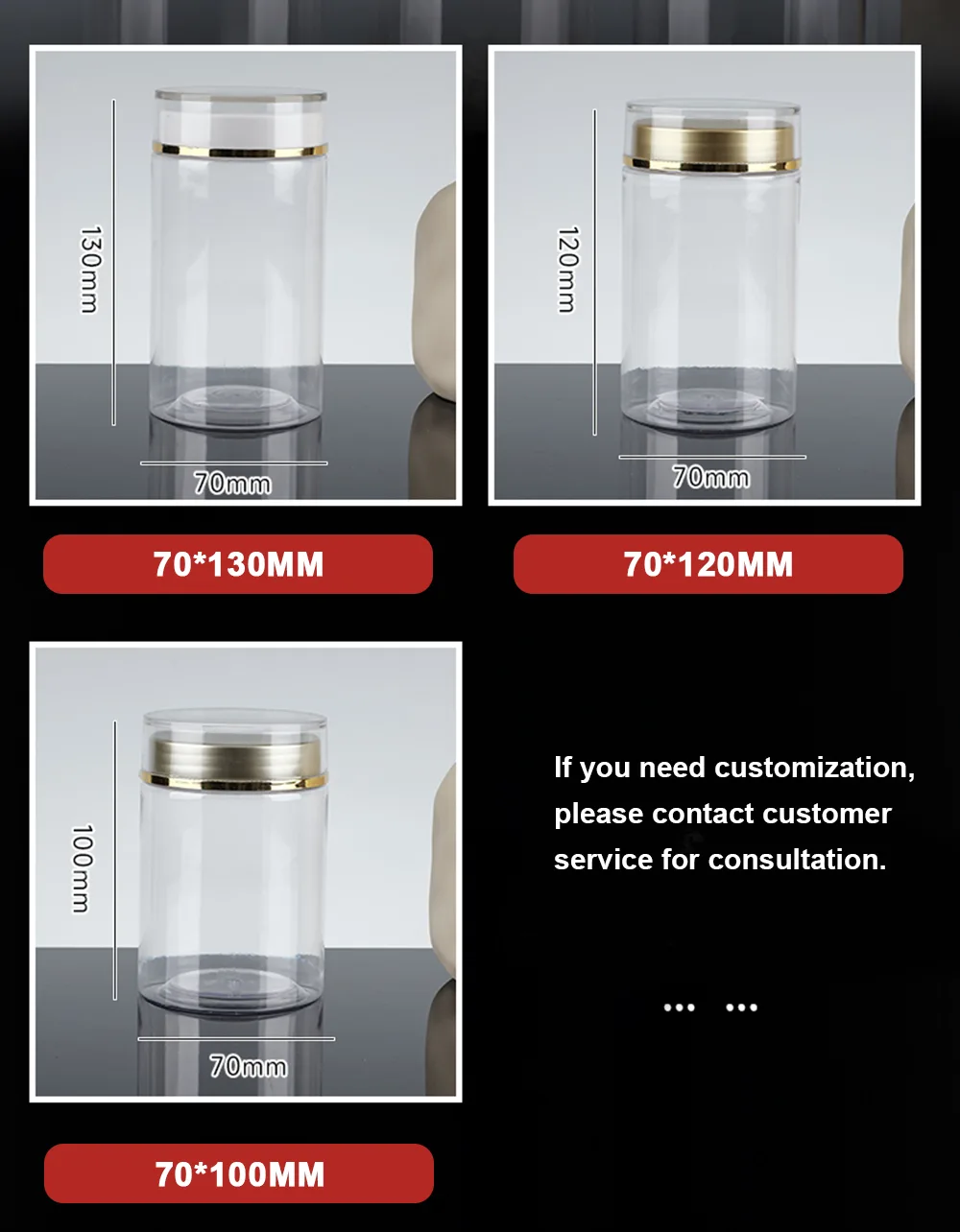 PET Gummy Vitamin Tablets Bottle