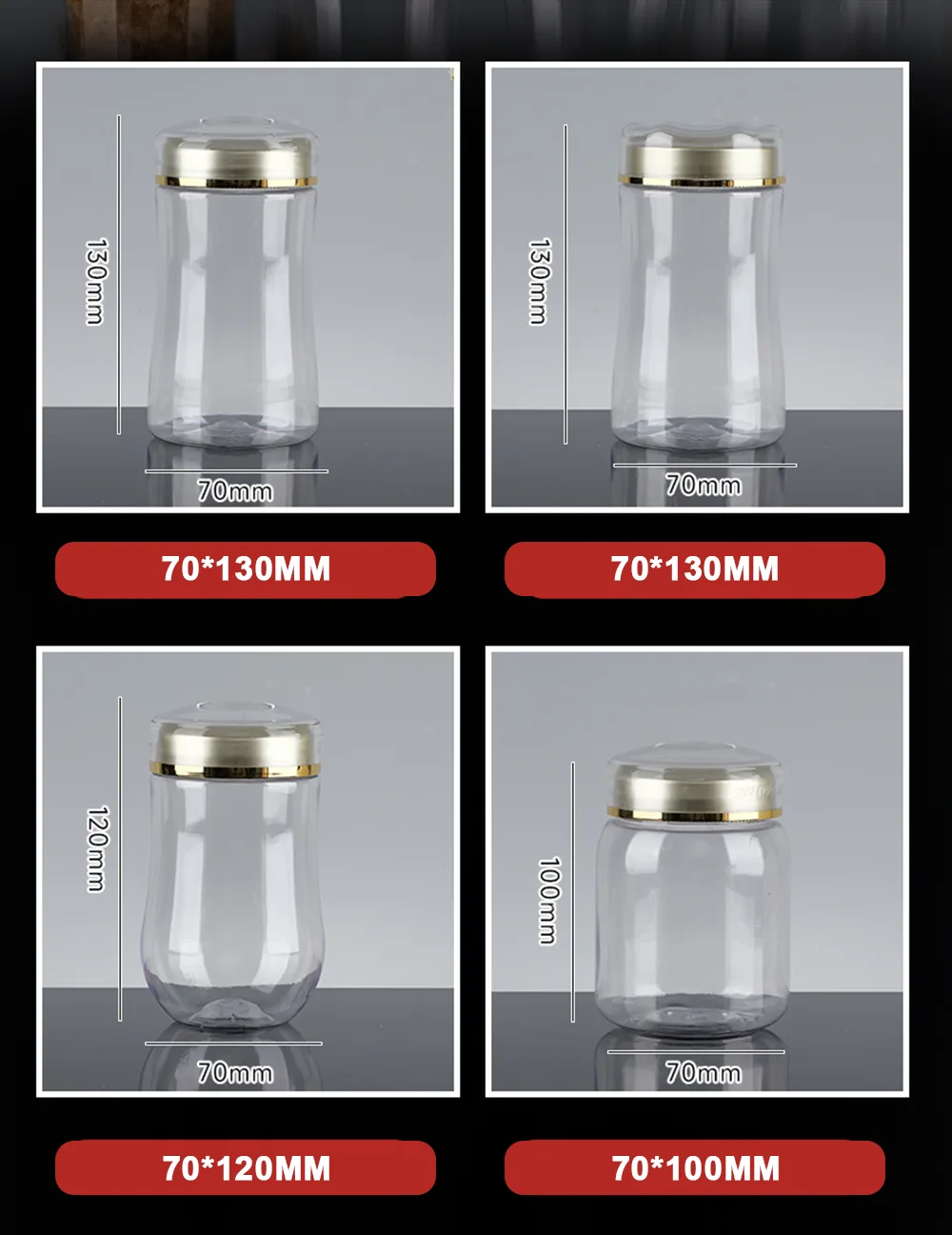 High-End Health Supplement PET Bottles